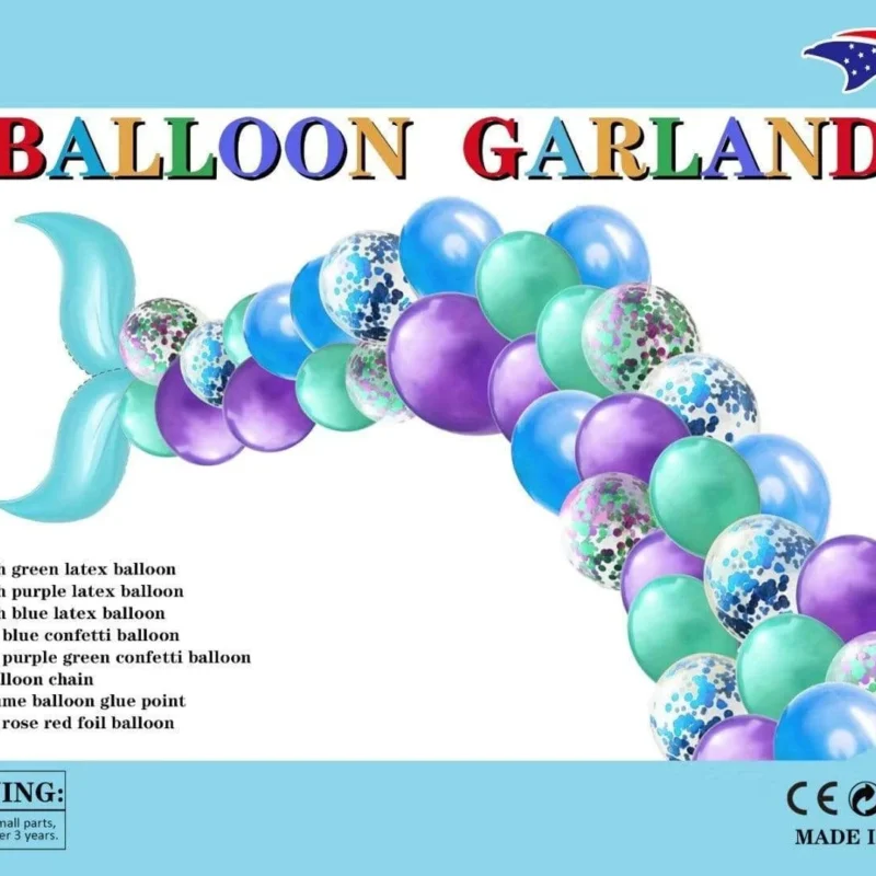 sonice latex turquoise mermaid balloon garland latex balloon 28285079060569@2x