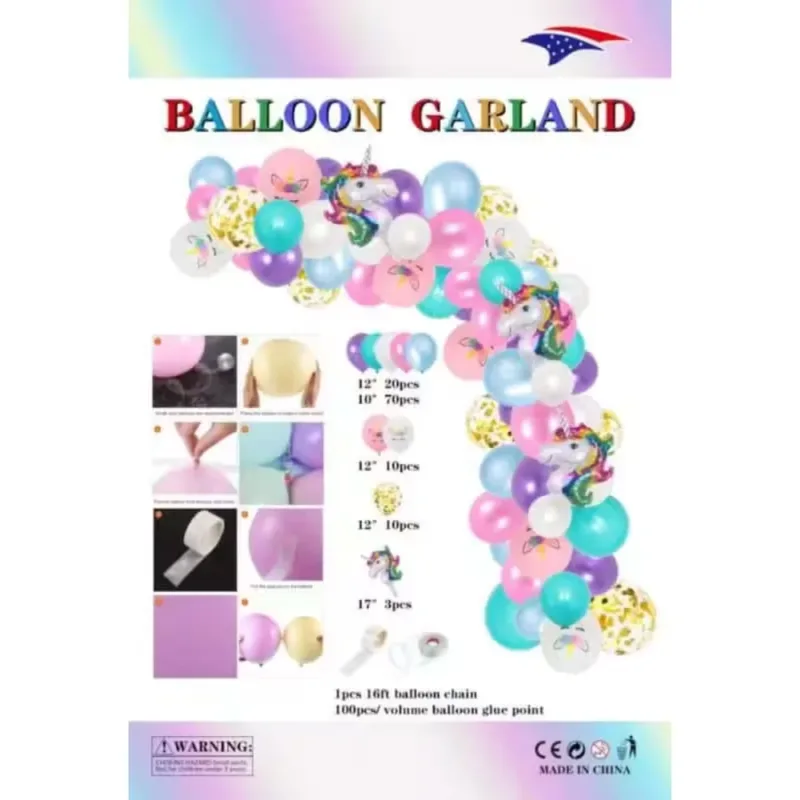 Unicorn Balloon Garland Kit