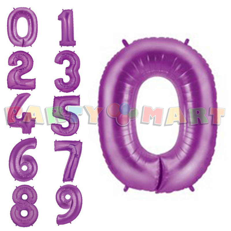 40" Purple Numeral Mylar