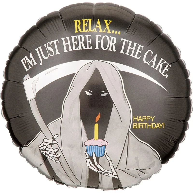 18 46cm grim reaper birthday balloon attractive round shape heli