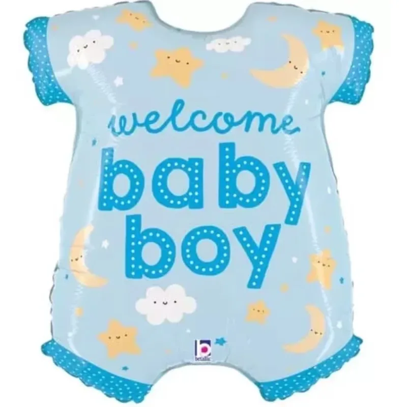 26" Welcome Baby Boy Onesie Shaped Foil Balloons