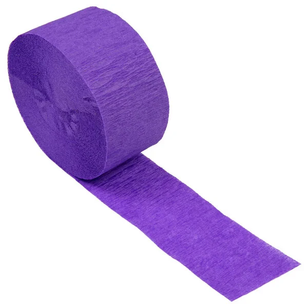 Amethyst purple crepe streamer