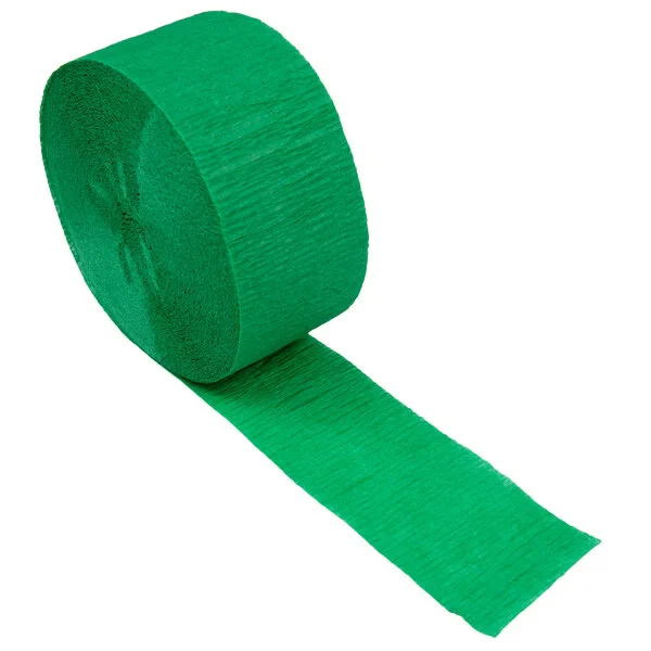 Emerald green crepe streamer