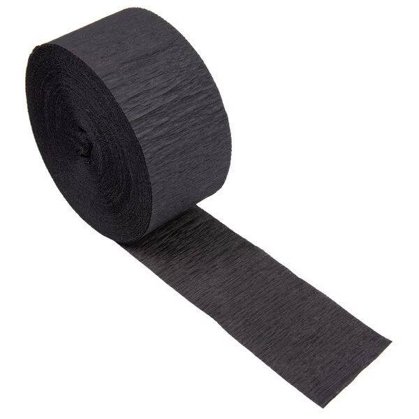 black velvet crepe streamer