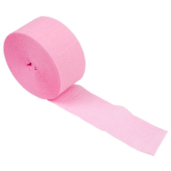 candy pink crepe streamer