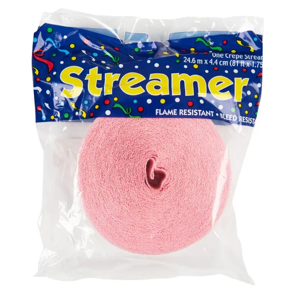 classic pink crepe streamer2