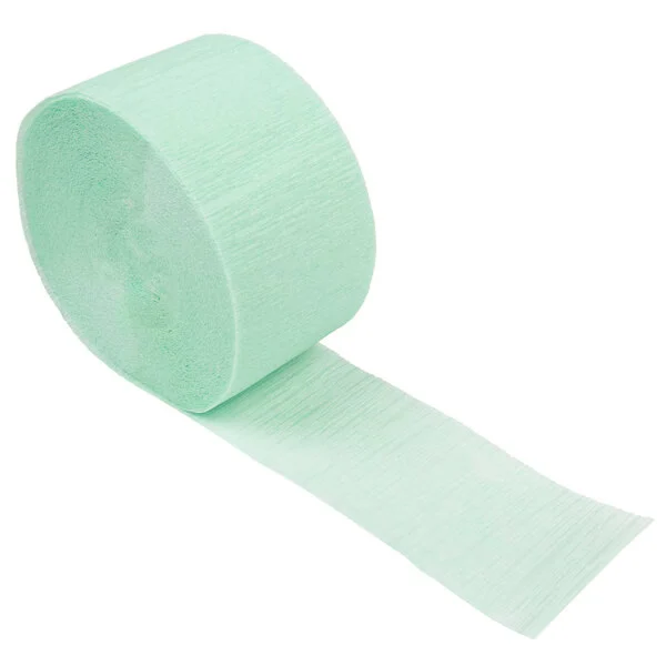 fresh green mint crepe streamer