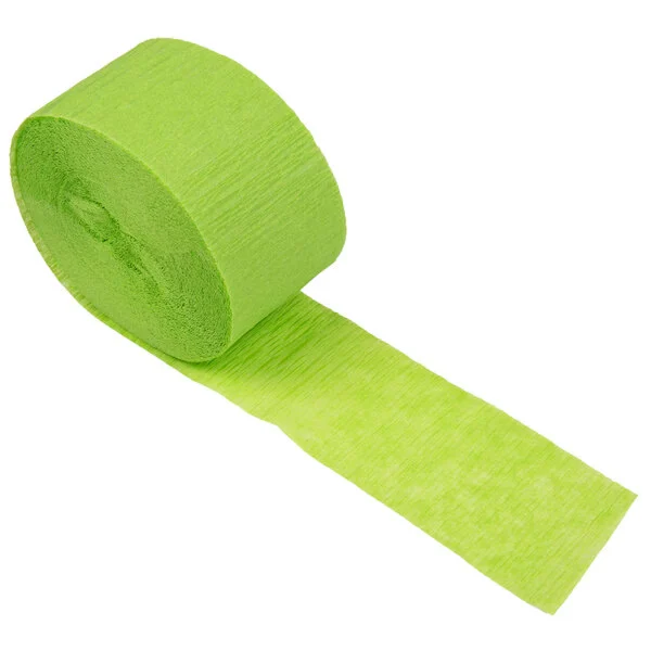 fresh lime green crepe streamer