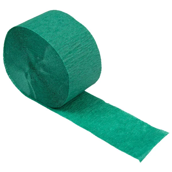 hunter green crepe streamer