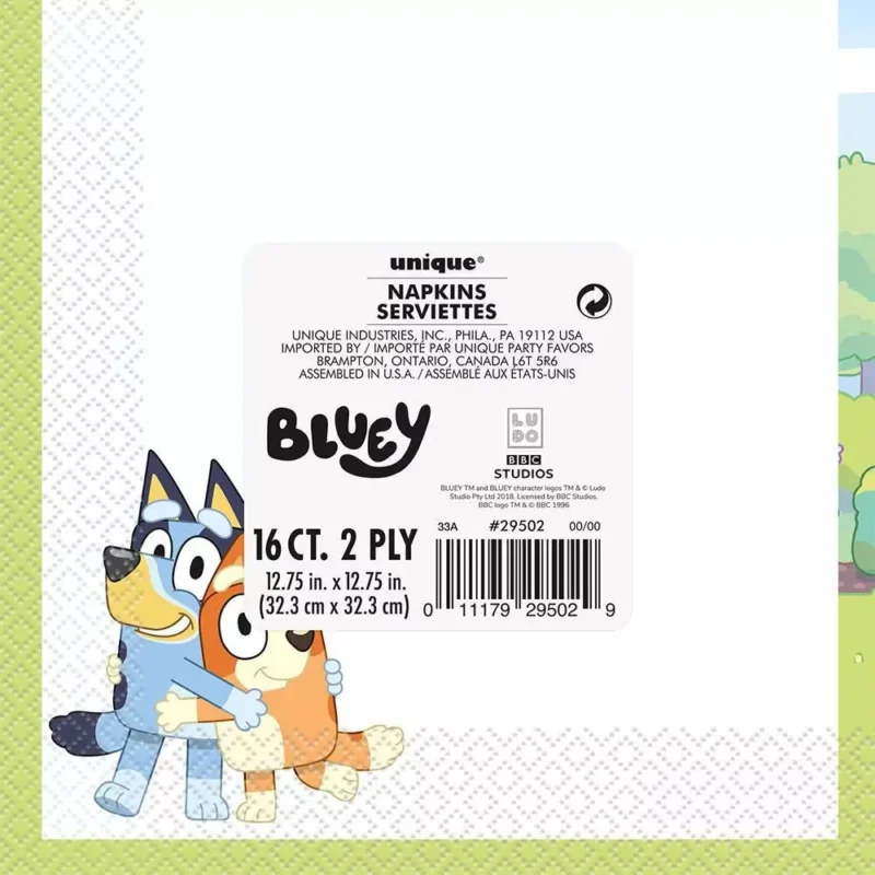 lunch napkin bluey 2