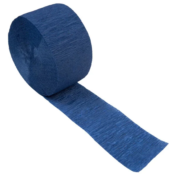 navy blue crepe streamer