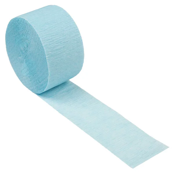pastle blue crepe streamer