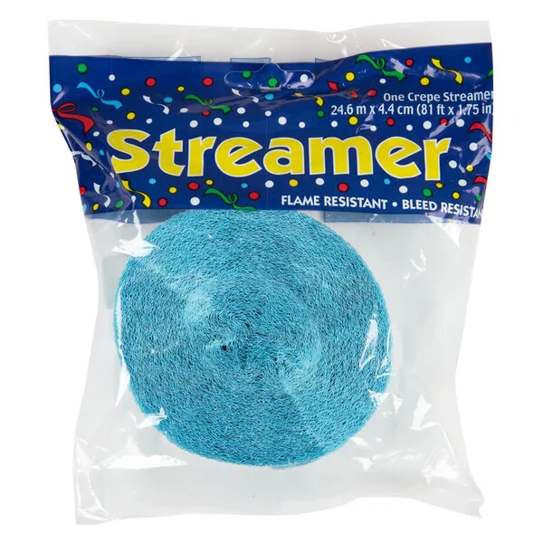 pastle blue crepe streamer2