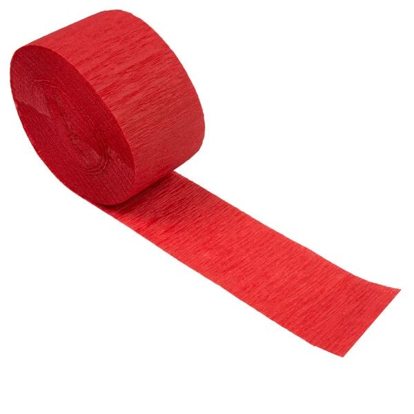 red crepe streamer