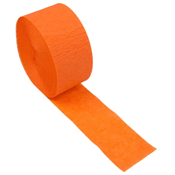 sunkissed orange crepe streamer