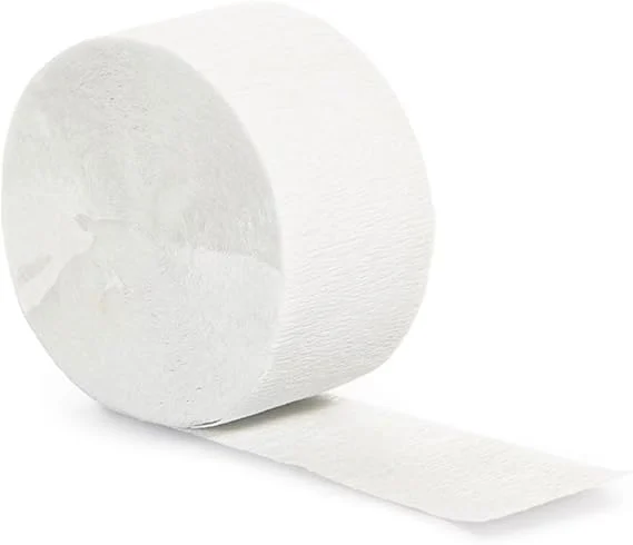 white crepe streamer