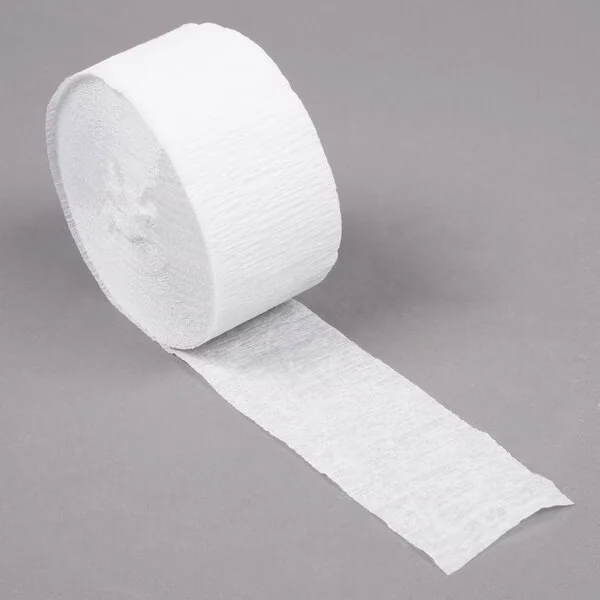white crepe streamer2