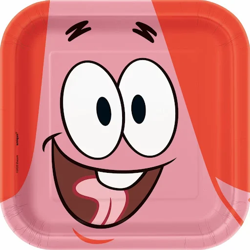 patrick star plate 7 inches square