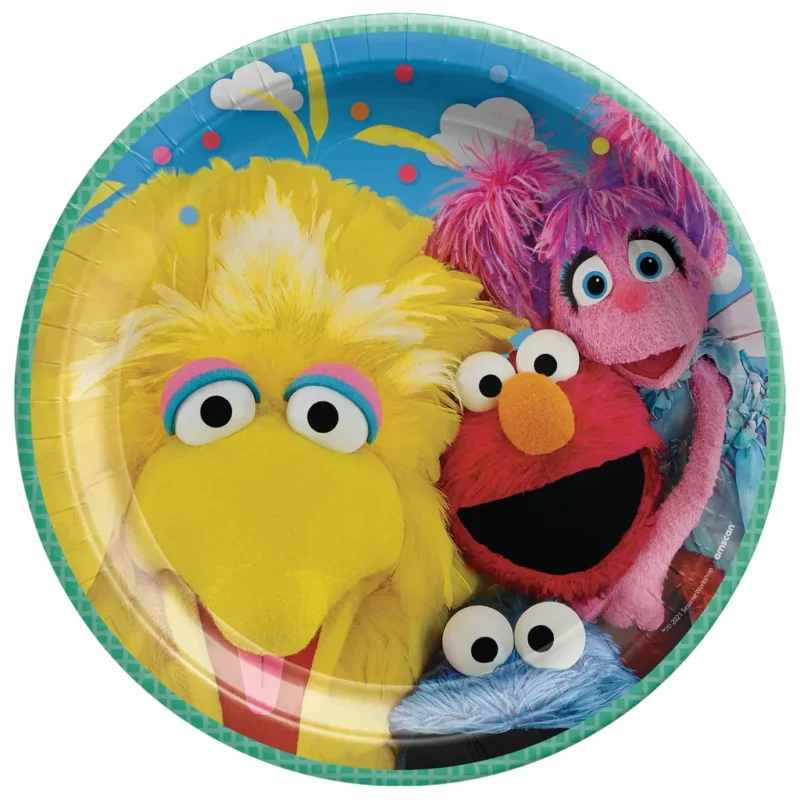 sesame street plates 9 inches