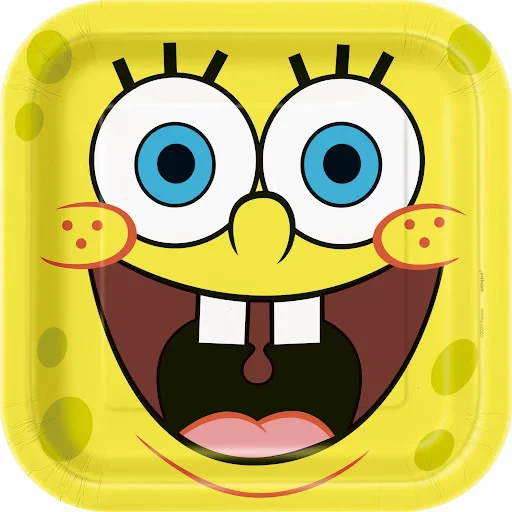 spongebob plate 9 inhes square