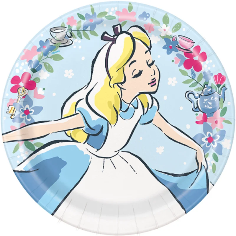 Alice & The Wonderland 7" Plates 8ct