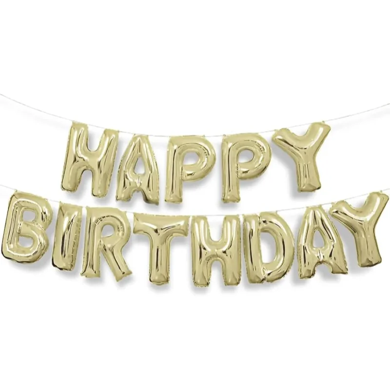 Gold Happy Birthday Banner4