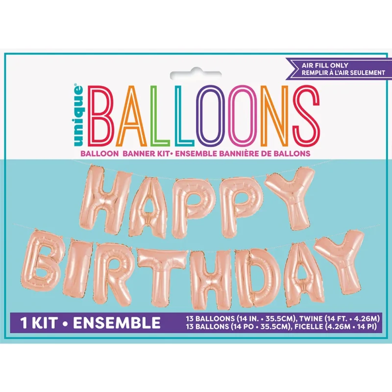 Rose gold happy birthday banner2