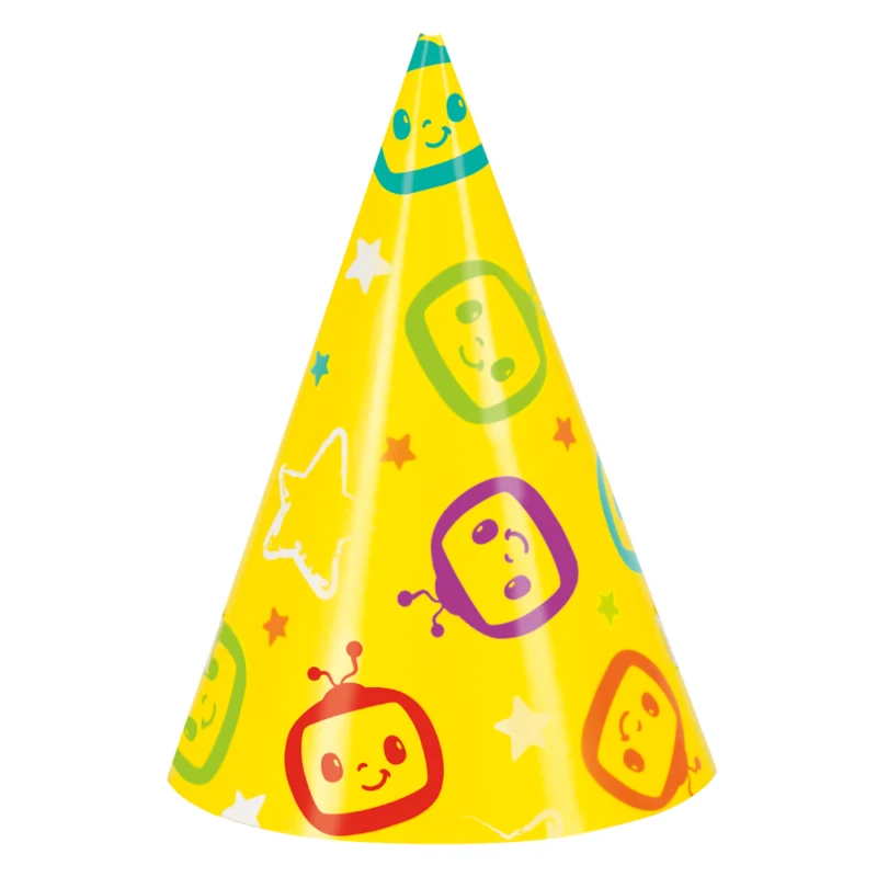 CoComelon Mini Cone Hats 8ct