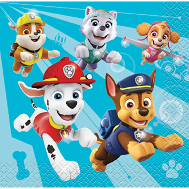 paw patrol beverage napkin
