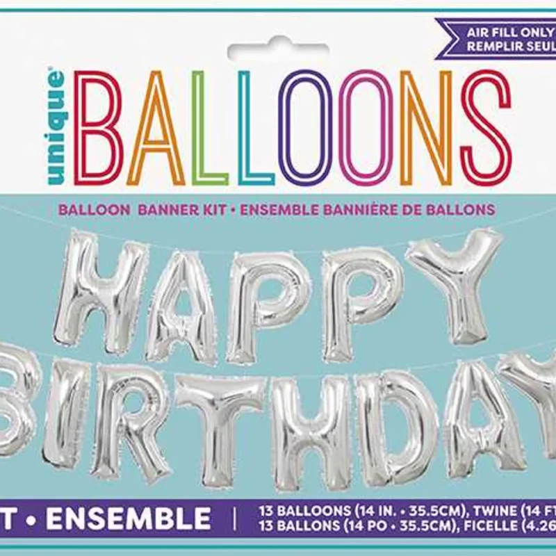 silver happy birthday banner2