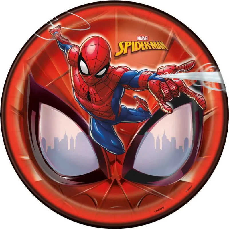 Spiderman 9" Plates 8ct