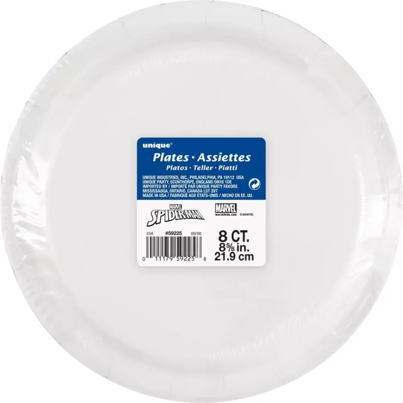 Spiderman 9" Plates 8ct - Image 2