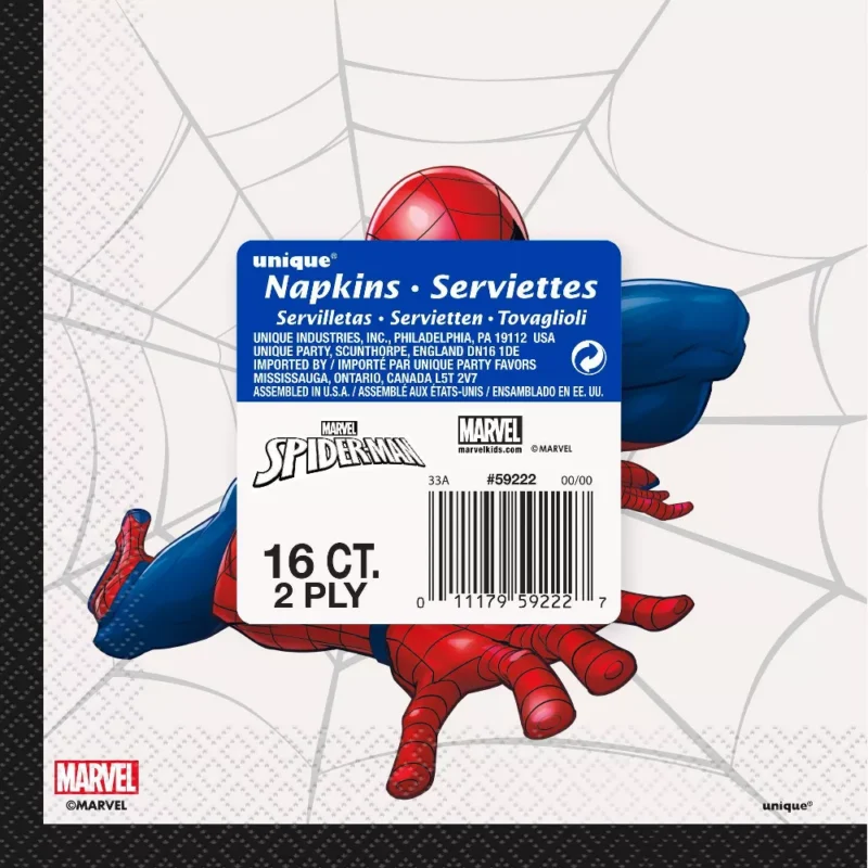 Spiderman Lunch Napkins 16ct - Image 2