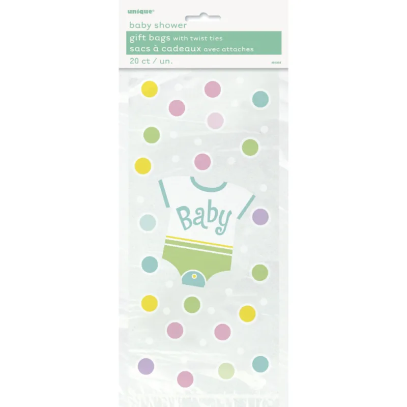 Baby Shower Treat Bag W/ Twist Ties 20ct