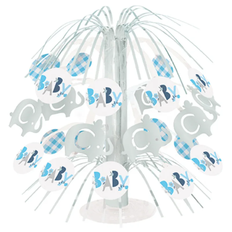 Blue Floral Elephant Cascade Centerpiece - Image 2