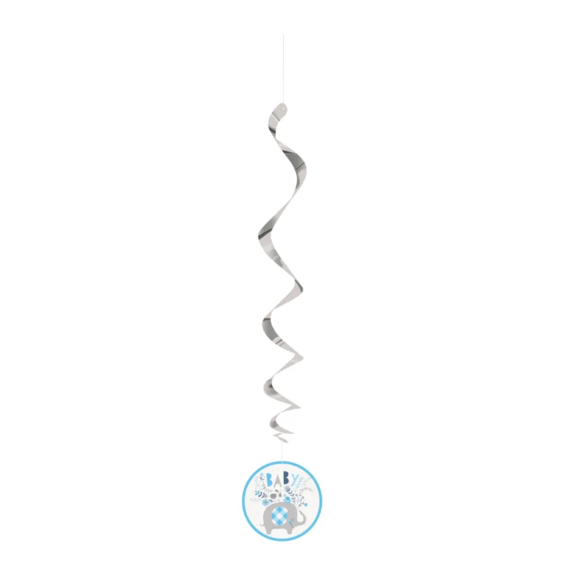 Blue Floral Elephant Hanging Decorations - Image 2
