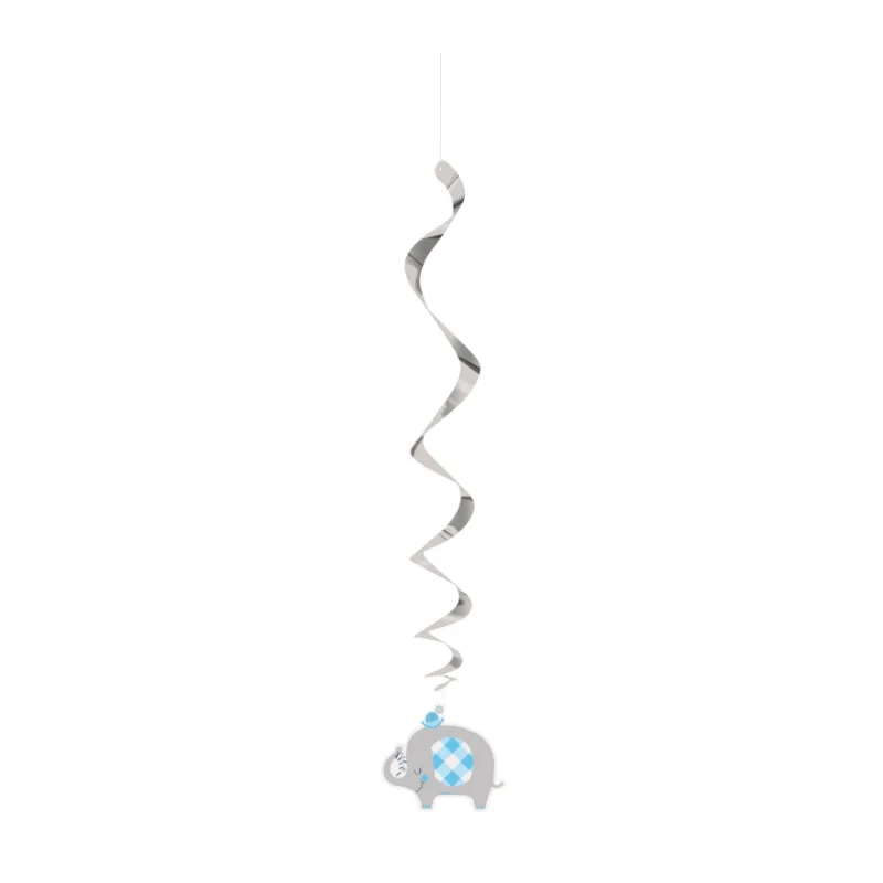 Blue Floral Elephant Hanging Decorations - Image 6