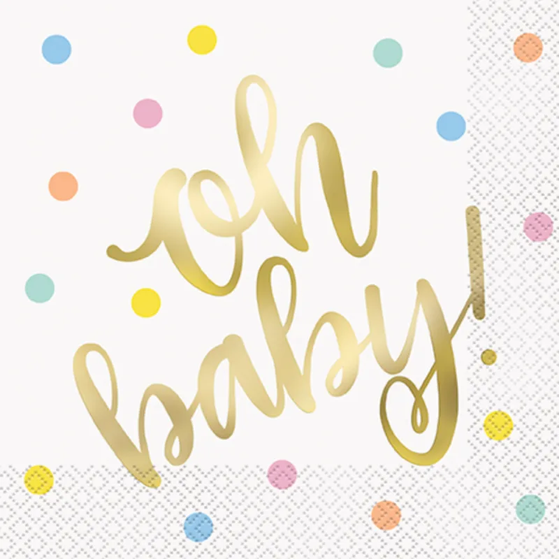 Oh Baby Lunch Napkins 16ct