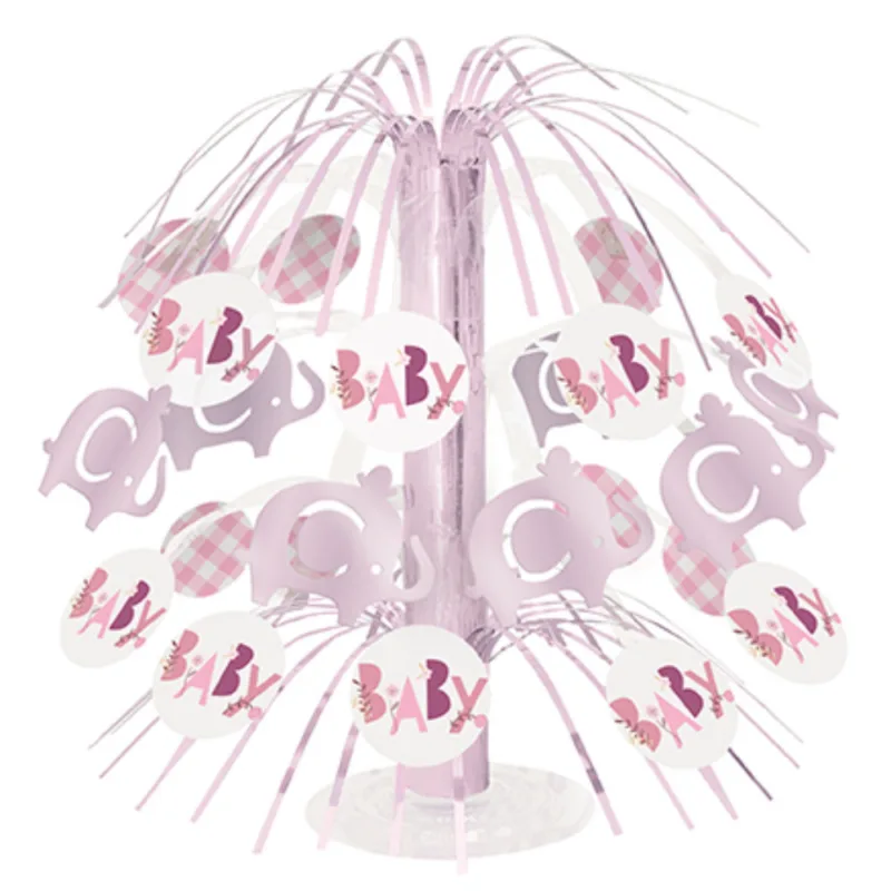 Pink Floral Elephant Cascade Centerpiece - Image 2