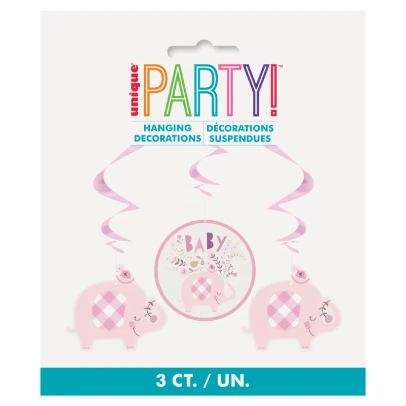 Pink Floral Elephant Hanging Decorations