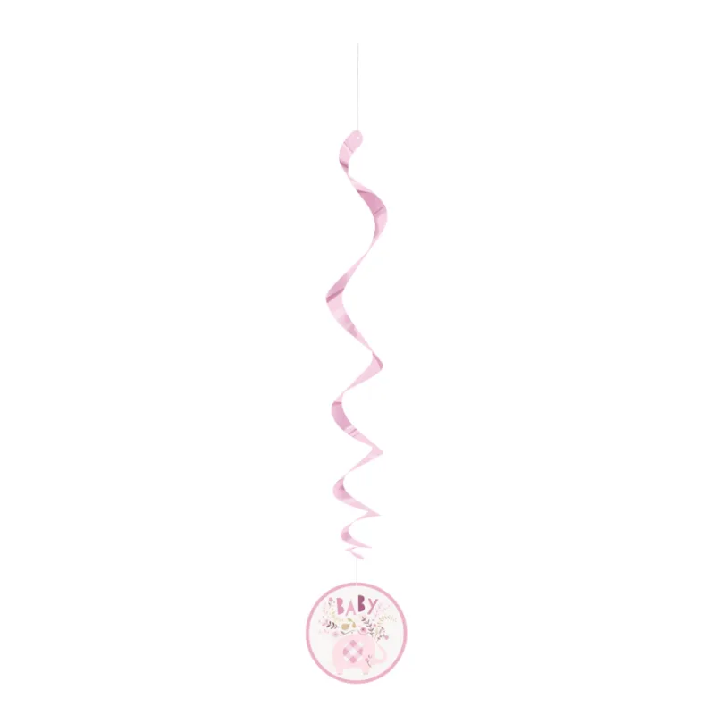 Pink Floral Elephant Hanging Decorations - Image 2