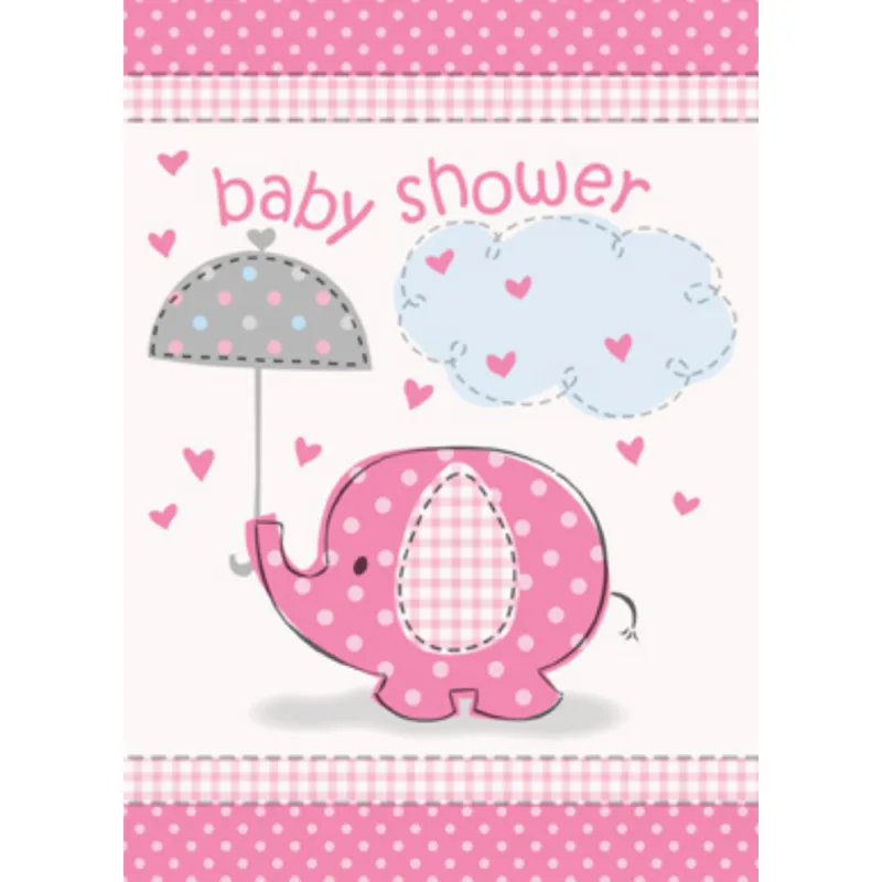Pink Elephant Invites 8ct - Image 2