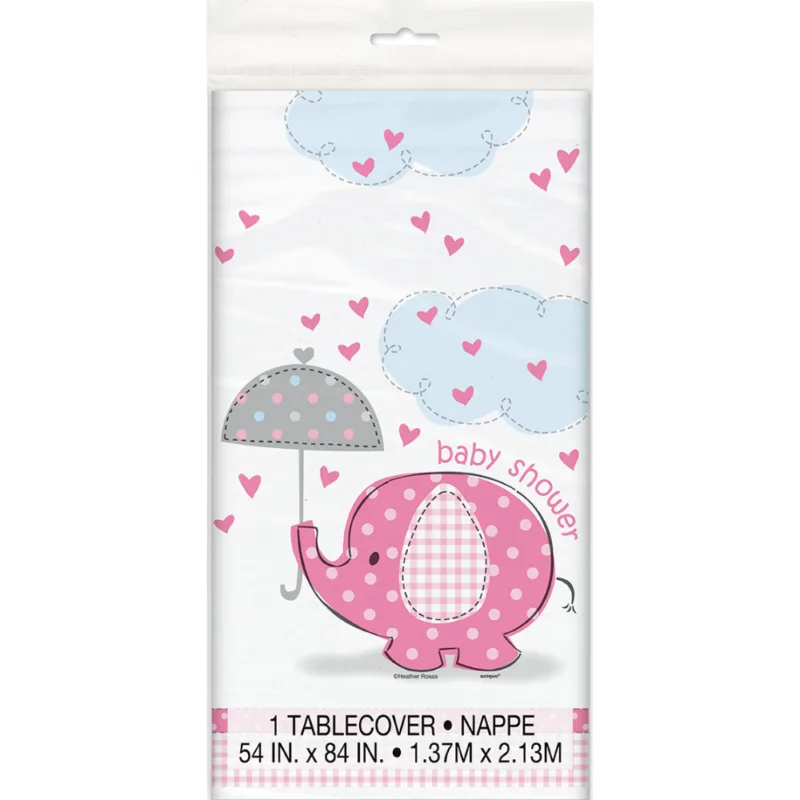 Pink Elephant Tablecover 54 x 84"