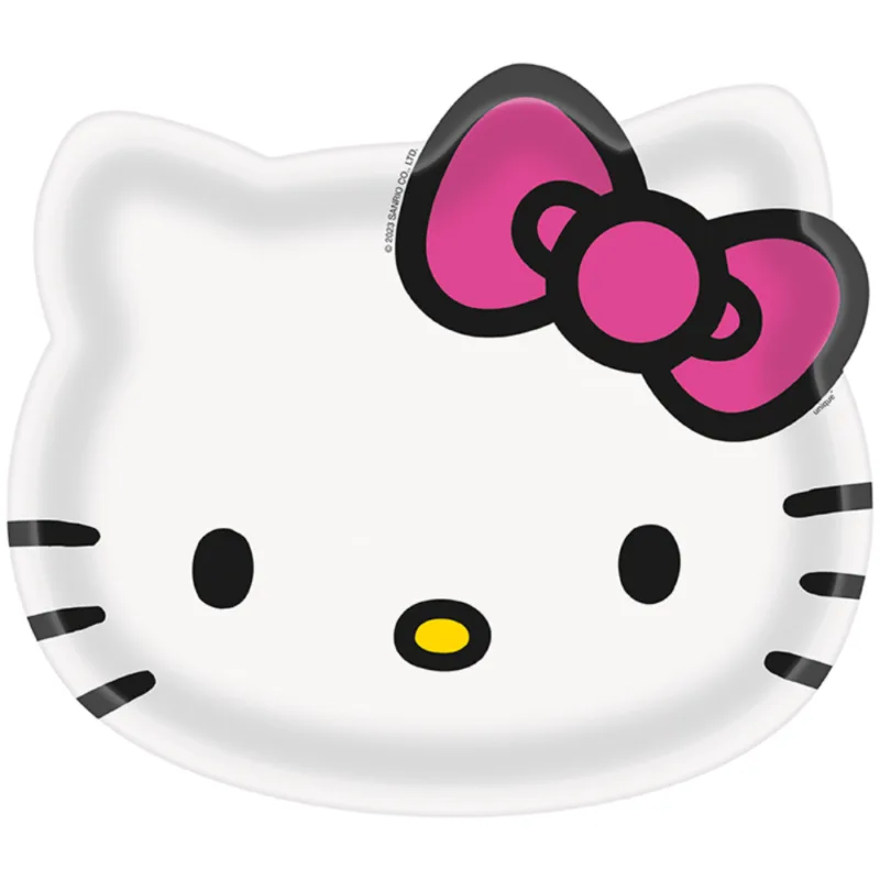 Hello Kitty Shaped 8" Plates 8ct