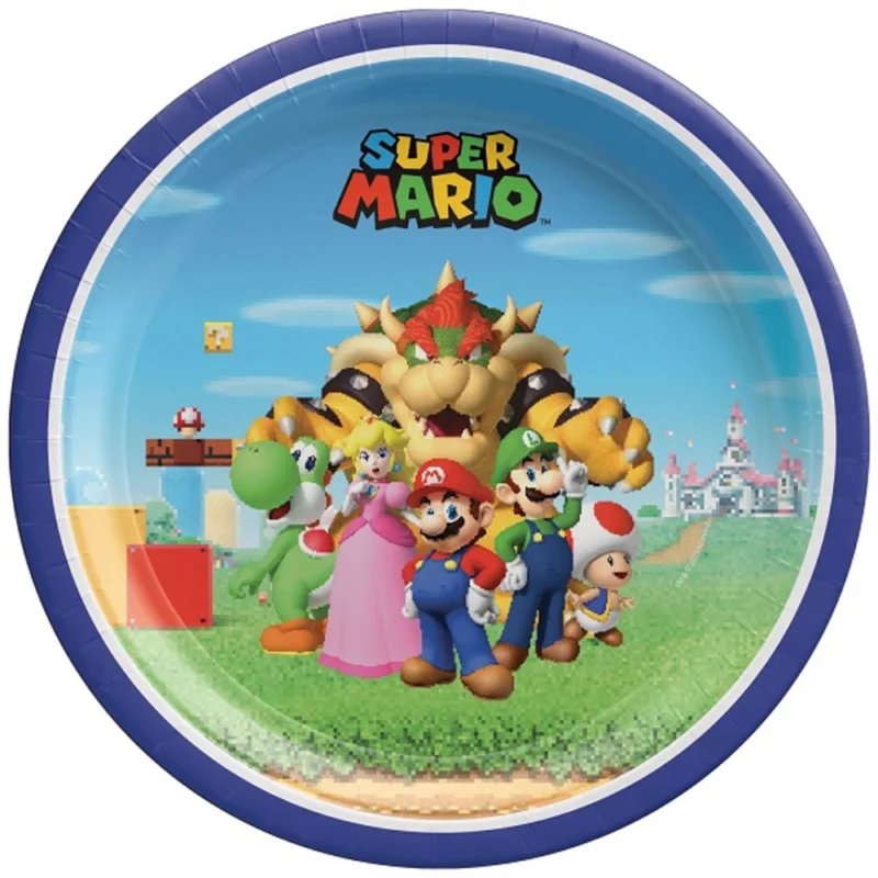 Super Mario 9" Plates 8ct