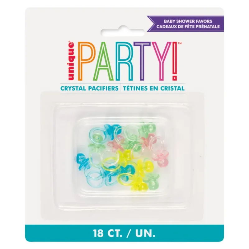 Assorted Crystal Pacifiers 18ct