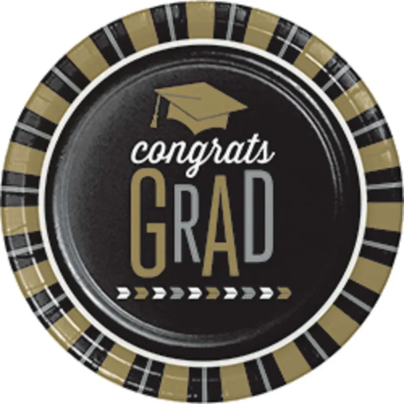 "Congrats Grad" 9" Plates 8ct