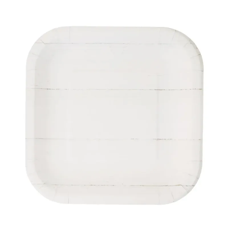 Shiplap Square 9" Plates 8ct