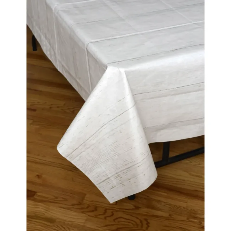 White Shiplap Table Cover 54"x108"