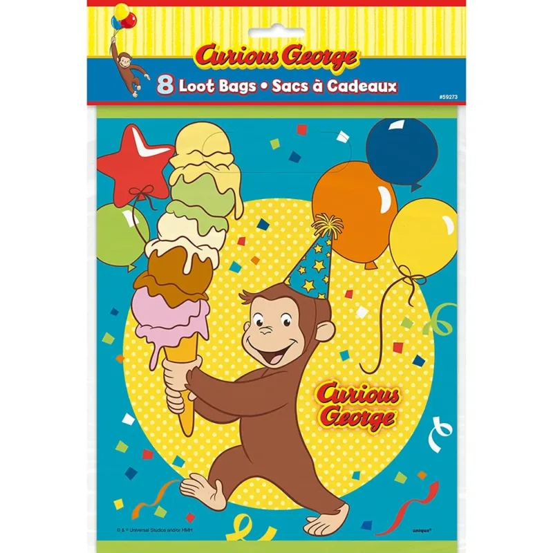 Curious George Loot Bags 8ct